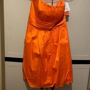 David’s Bridal Strapless Ruched Short Dress